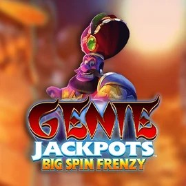 Genie Jackpots: Big Spin Frenzy slot logo by Blueprint Gaming at High Fly Bet Casino